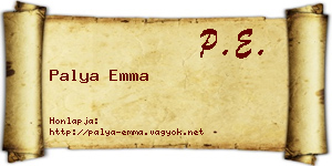 Palya Emma névjegykártya